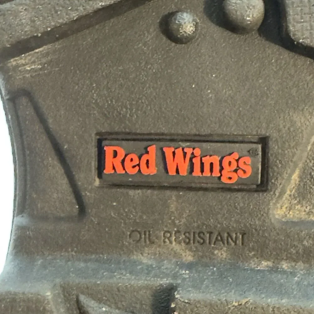 Red Wing 6633 King Toe Lace-Up Safety Work Shoe Men's 8D Black EH Steel Toe